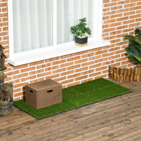 Relva Artificial 30x30cm 10 Peças com Altura de 25mm Alta Densidade 11000 para Exterior Pátio Terraço Verde