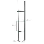 Conjunto de 3 Suportes para Plantas Trepadeiras Torre de Treliça para Plantas Frutas Verduras 38x38x182 cm Verde