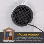 Presépio Insuflável de Natal Decoração Insuflável Natalícia com Luzes LED e Insuflador para Exterior 150x90x185 cm Multicor