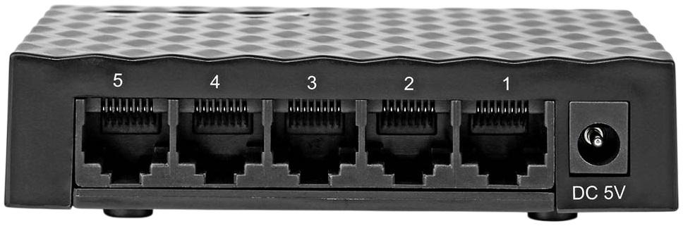 Switch de Rede Não Gerido 5 Portas LAN Gigabit Ethernet (10/100/1000) Preto - NEDIS