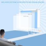 Tela de Projeção Manual de 99 Polegadas Tela de Projeção Portátil Formato 1:1 para Interior e Exterior 178x178 cm Branco