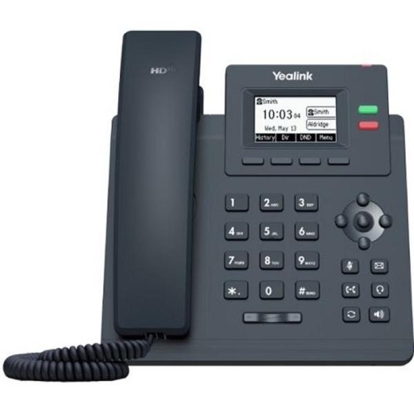 Telefone Yealink SIP - T31P 2 contas com PoE Sem transformador