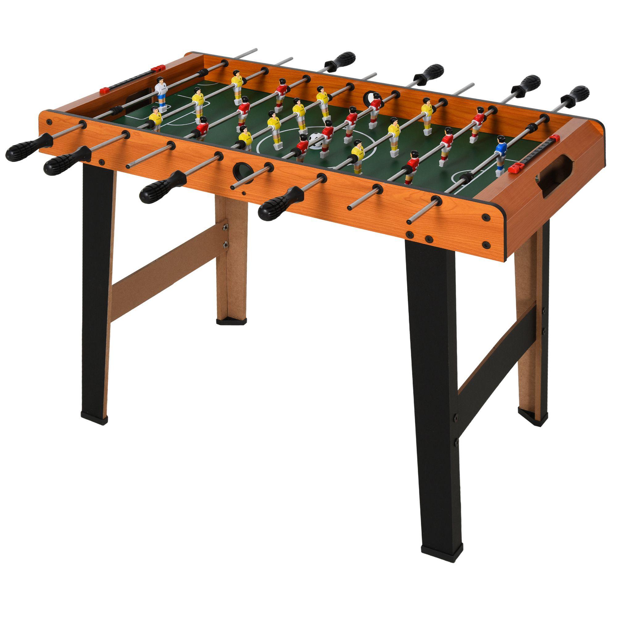 Mesa de matraquilhos com 22 jogadores incluídos 84,5x40x61,2 cm Cor Madeira e Preto
