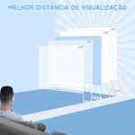 Tela de Projeção Manual de 85 Polegadas Tela de Projeção Portátil Formato 1:1 para Interior e Exterior 162,5x162 cm Branco Branco