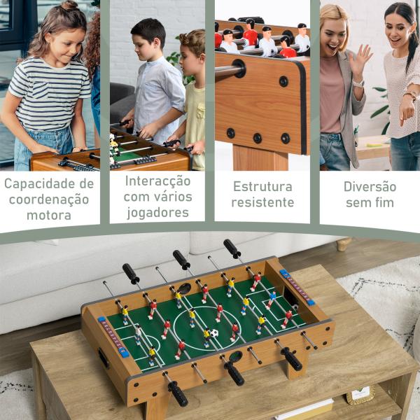 Matraquilho para Crianças de Madeira com 2 Bolas 6 Varas 2 Marcadores de Pontos 18 Jogadores 69x36,5x22cm Madeira