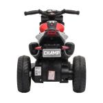 Motocicleta Elétrica Infantil com 3 Rodas para Crianças acima de 3 anos Triciclo com Pedal para Crianças Bateria 6V com Luzes Música Pneus Largos 86x42x52cm Vermelho e Preto