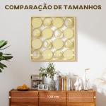 Decoração de Parede Metálica de Fases Lunares com 16 Discos para Sala Quarto Corredor 67,9x67,9 Dourado