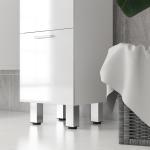 Móvel Auxiliar Casa de Banho Moderno Móvel de Armazenamento Casa de Banho com 4 Gavetas Anti - Tombo 30x30x93 cm Branco