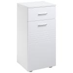 Armário Auxiliar Casa de Banho Móvel Casa de Banho com Porta Gaveta e Prateleira Ajustável 35x30x77,5 cm Branco