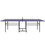 Mesa de Ping Pong Dobrável com 4 Rodas Rede 2 Raquetes e 3 Bolas para Interior e Exterior 274x152,5x75,5 cm Azul
