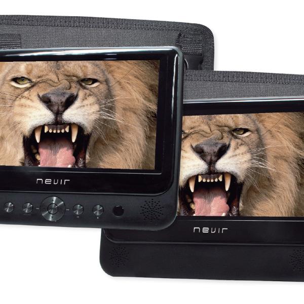 Leitor DVD Portátil 9 (c/ 2 Ecrãs) - NEVIR