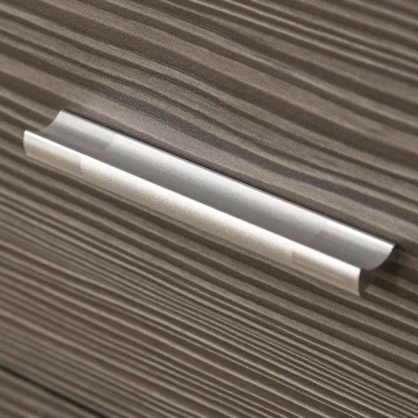 Cómoda com 4 Gavetas Moderna para Dormitório Corredor Sala de Estar 76x35x72 cm Cinzento e Branco