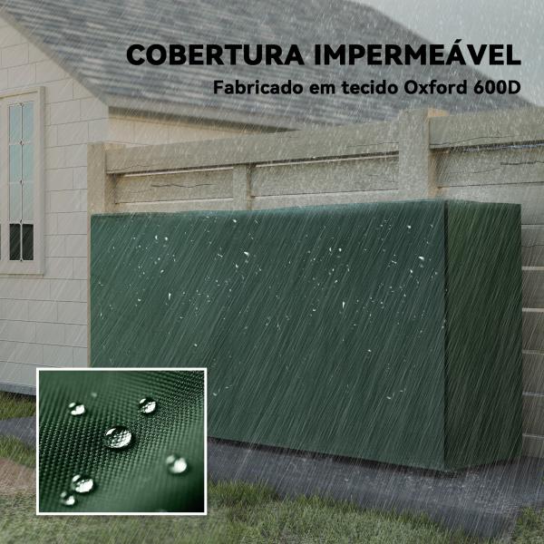Suporte para Lenha com Cobertura Ajustável para Interior e Exterior Carga 200 kg 200x36x99 cm Verde Escuro e Preto