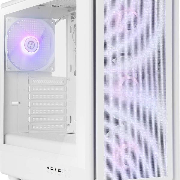Caixa ATX Hummer Aero ARGB Hyperflow Tempered Glass (Branco) - NOX