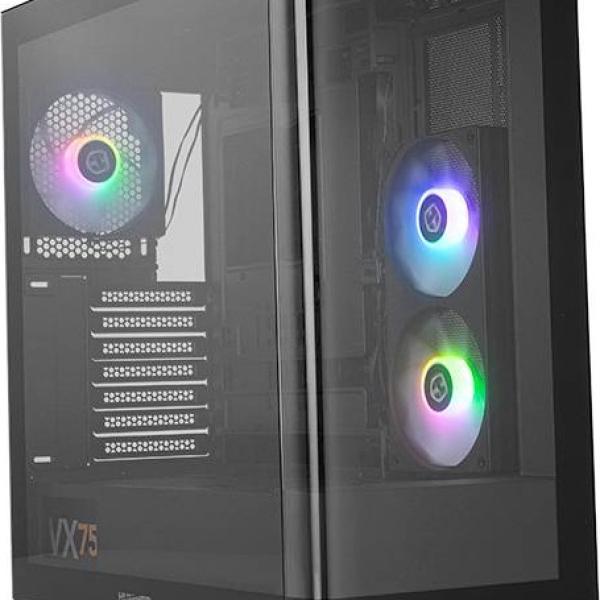 Caixa ATX Hummer Ether Tempered Curved Glass (Preto) - NOX