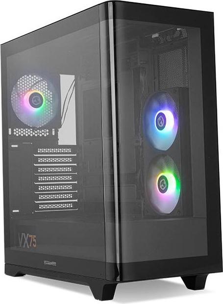 Caixa ATX Hummer Ether Tempered Curved Glass (Preto) - NOX