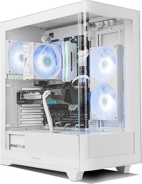Caixa ATX Hummer Ether Tempered Curved Glass (Branco) - NOX
