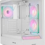 Caixa ATX Hummer Signal ARGB Frameless Tempered Glass (Branco) - NOX