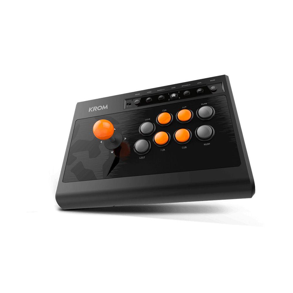 Gamepad Fighting Stick Kumite Arcade PC/PS3/PS4/XBOX (Preto) - KROM