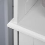 Coluna Casa de Banho com 3 Compartimentos de Armazenamento Porta e Prateleiras Ajustáveis 34x23x165 cm Branco