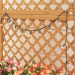 Floreira de Jardim com Treliça Caixa de Plantio com Suporte para Plantas Trepadeiras 90x45x180cm Madeira