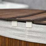Cesto de Roupa de Bambu Capacidade de 100L Cesto para Roupa Suja com Bolsa de 2 Compartimentos 62,5x37x60,5cm Marrom