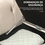 Banco de Pé de Cama de Linho com Dobradiças na Tampa Pés de Madeira e Apoio para os Braços 146,5x49x74,5 cm Bege