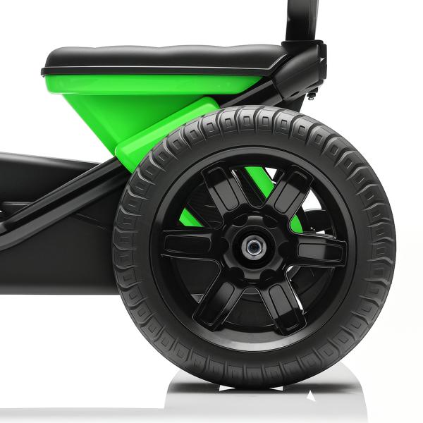 Kart Pedais Kart com Rodas Antiderrapantes de EVA Estrutura Metálica Carga 30 kg para Crianças de 2 - 5 Anos 85,5x49x57 cm Verde