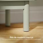 Mesa de Cabeceira com Porta de Vime Prateleira Ajustável e Pés de Madeira Estilo Boémio Mesa Auxiliar 40x35x58 cm Verde