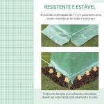 Estufa Tipo Túnel 600x300x200 cm com Porta 12 Janelas Cobertura de PE 140g/㎡ para Cultivo de Plantas e Verduras Verde