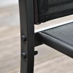 Conjunto de Móveis de Jardim Conjunto de 4 Peças com 2 Poltronas 1 Sofá de 2 Lugares e Mesa de Centro com Tampo de Vidro Preto