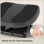 Apoio para os Pés com Superfície Texturizada Inclinação de 0 - 30° Massagem e Altura Ajustável em 3 Níveis 45x34x10 - 16,5 cm Cinza