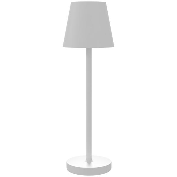 Candeeiro de Mesa com Luzes LED Candeeiro de Mesa Sem Fios Recarregável por USB - C 3 Cores Ø11,2x36,5 cm Branco