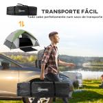 Tenda de Campismo Dobrável para 1 - 2 Pessoas com Janela e Bolsa de Transporte Impermeável 3000 mm 210x110x150 cm Verde