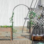 Arco de Jardim de Metal Arco Decorativo com Desenho de Treliça para Plantas Trepadeiras para Decoração 114x30x230 cm Preto
