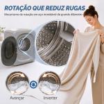 Máquina de Secar Roupa de Exaustão 4 kg 800 W com Ecrã Tátil, Controlo de Tempo e Temperatura, Função Anti - rugas, Prata