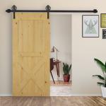 Kit de acessórios para porta de correr deslizante Conjunto de Trilhos de aço carbono 200x4x0.6cm