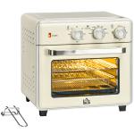 Mini Forno Elétrico de Bancada com Convecção 20 L 1400 W, 7 Funções, 90 - 230 °C, Temporizador 60 Min, Creme