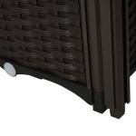 Conjunto de 2 Floreiras Quadradas Floreiras para Flores e Vegetais com Orifícios de Drenagem e Pés Altos 40x40x26 - 44cm Marrom