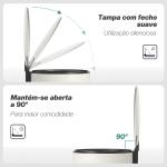 Balde do Lixo para Cozinha com Pedal 30L Cubo de Lixo Metálico com Tampa de Fecho Suave e Balde Removível 36x30x60,5 cm Creme