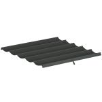 Cobertura para Pérgola 2,5x2,55 m Teto de Substituição Retrátil para Pérgola com 10 Orifícios de Drenagem Cinza Escuro