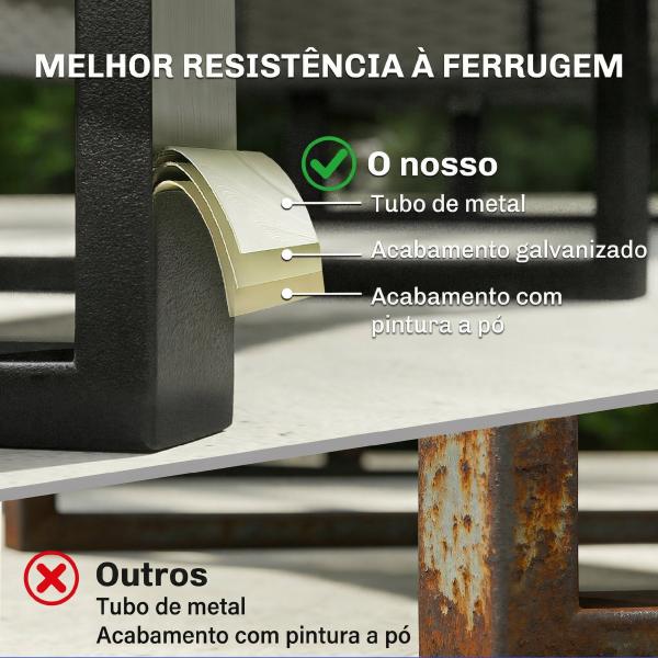 Conjunto de Jardim em Vime PE de 3 Peças com Encosto Ajustável Sofá de 3 Lugares Sofá de 2 Lugares e Mesa Cinzento
