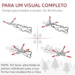 Árvore de Natal Estreita Nevada 240 cm com 603 Ramos e Suporte Metálico Dobrável para Sala de Estar, Interior, Verde