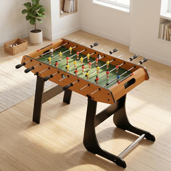Mesa de Matraquilho Dobrável Matraquilho com 22 Jogadores e 2 Placares para Crianças e Adultos 98x42x62,5 cm Madeira e Preto