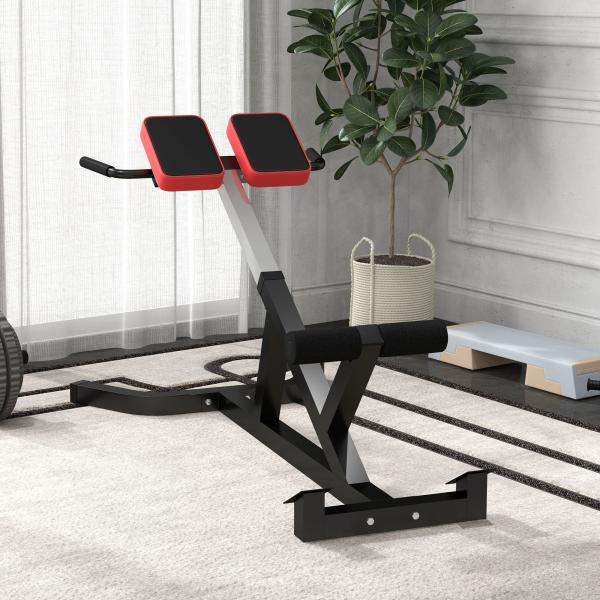 Cadeira Romana para Hiperextensões com Altura e Encosto Reguláveis, 120 kg, para Treino de Abdominais e Costas