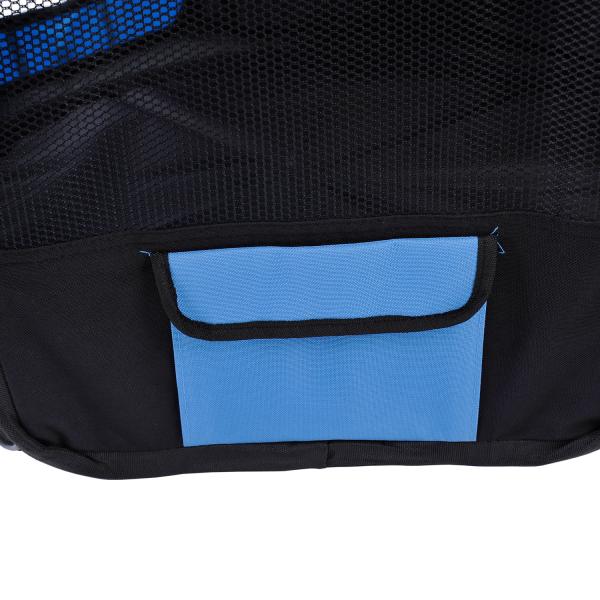 Parque Dobrável para Cães e Gatos, Cercado Portátil para Animais Pequenos, Impermeável em Tecido Oxford, Ø90x41 cm, Azul