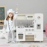 conjunto de brinquedo de cozinha para crianças acima de 3 anos inclui acessorios 74x30x81cm Branco