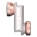 Objetiva 4 em 1 p/iPHONE 6, 6S, 6Plus e 6SPlus (Rosa Dourado/Branco) - OLLLOCLIP