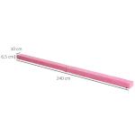 Barra de Equilíbrio Ginástica Dobrável 210 cm Barra de Ginástica Artística para Crianças Iniciantes e Ginastas 210x10x6,5 cm Rosa