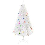 Árvore de Natal Artificial 180cm com 930 Ramos de PVC 48 Decorações Incluidas Decoração de Natal Ø105x180cm Branco